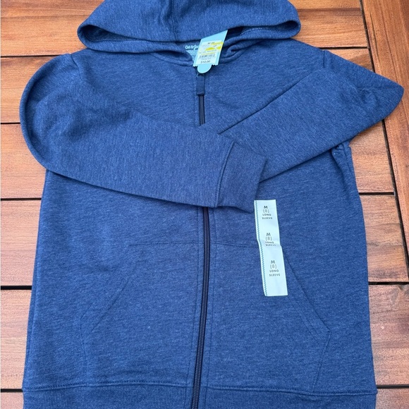 Cat & Jack Blue Zip-Up Hoodie Sweatshirt Size 8 Girl, NWT - Picture 1 of 4